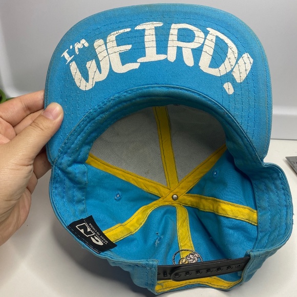 Adventure Time Hat I'm Weird! Cartoon Network Jake & Finn Aqua Snapback Cap - Picture 7 of 9